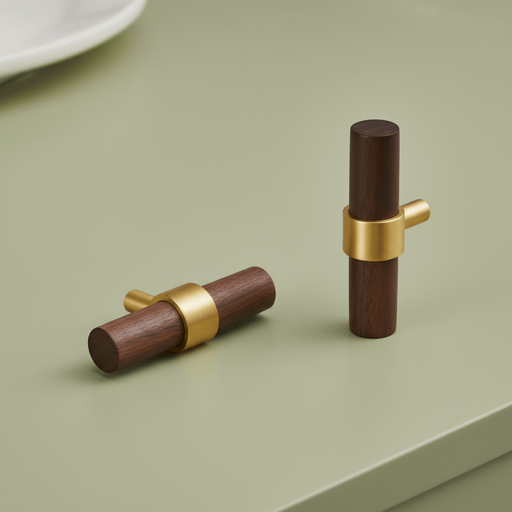 T-Bar CH025W | Walnuss + Messing