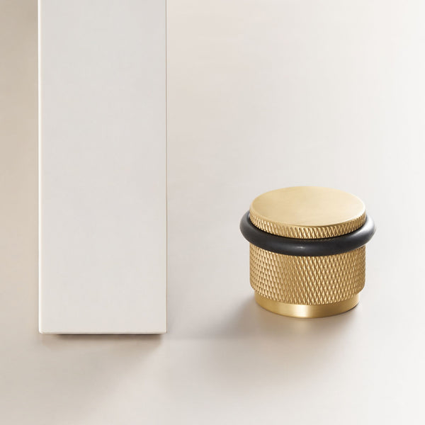 Door stop DS001 | Knurled | Brass