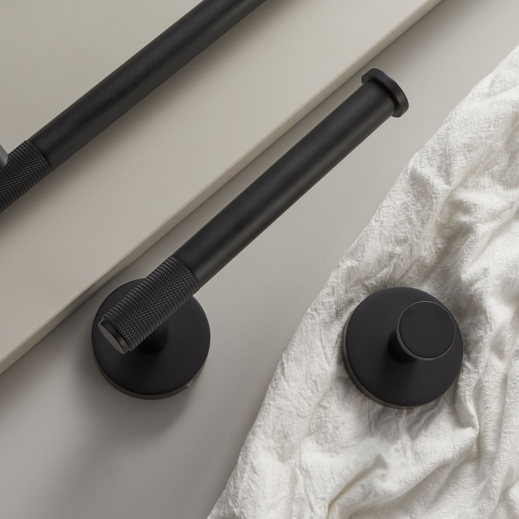 Porte-papier toilette BA01-HD160 | Noir