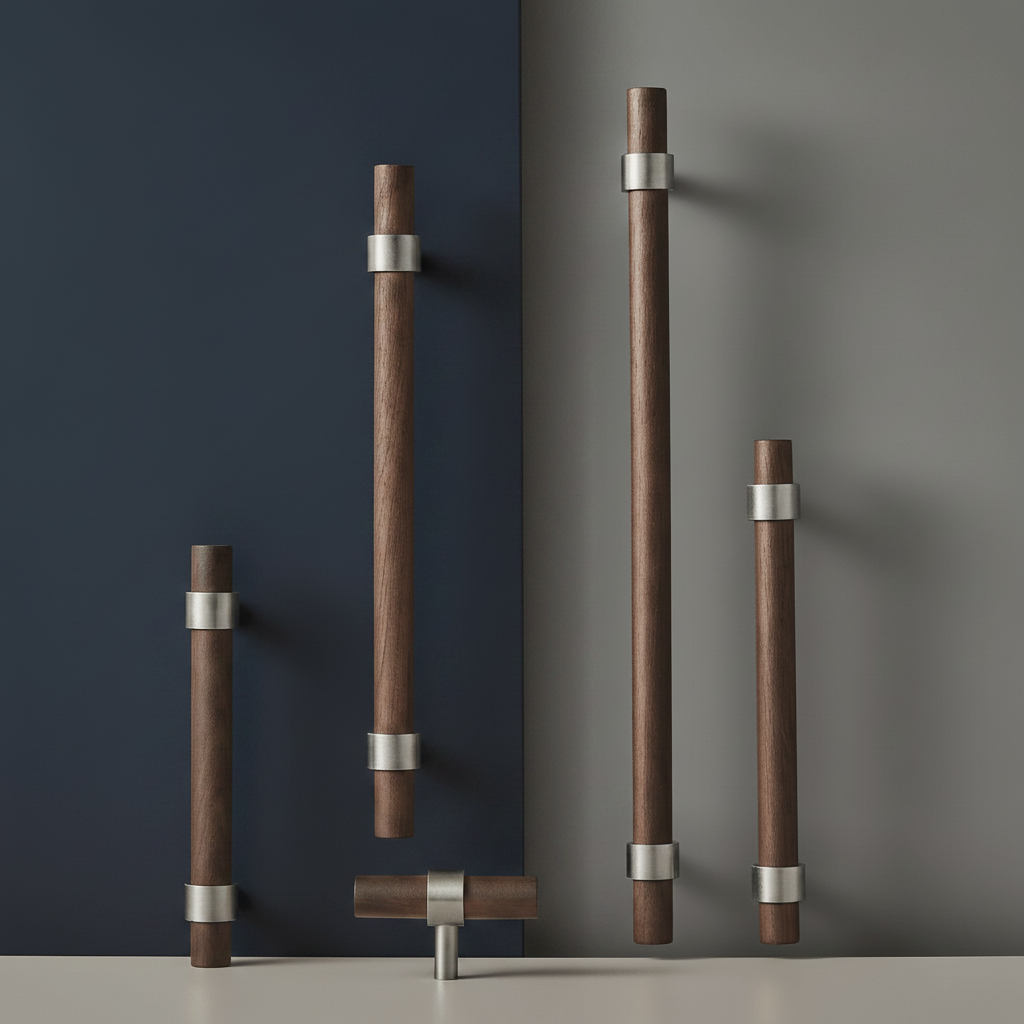 Handle CH025W | Walnut + Nickel