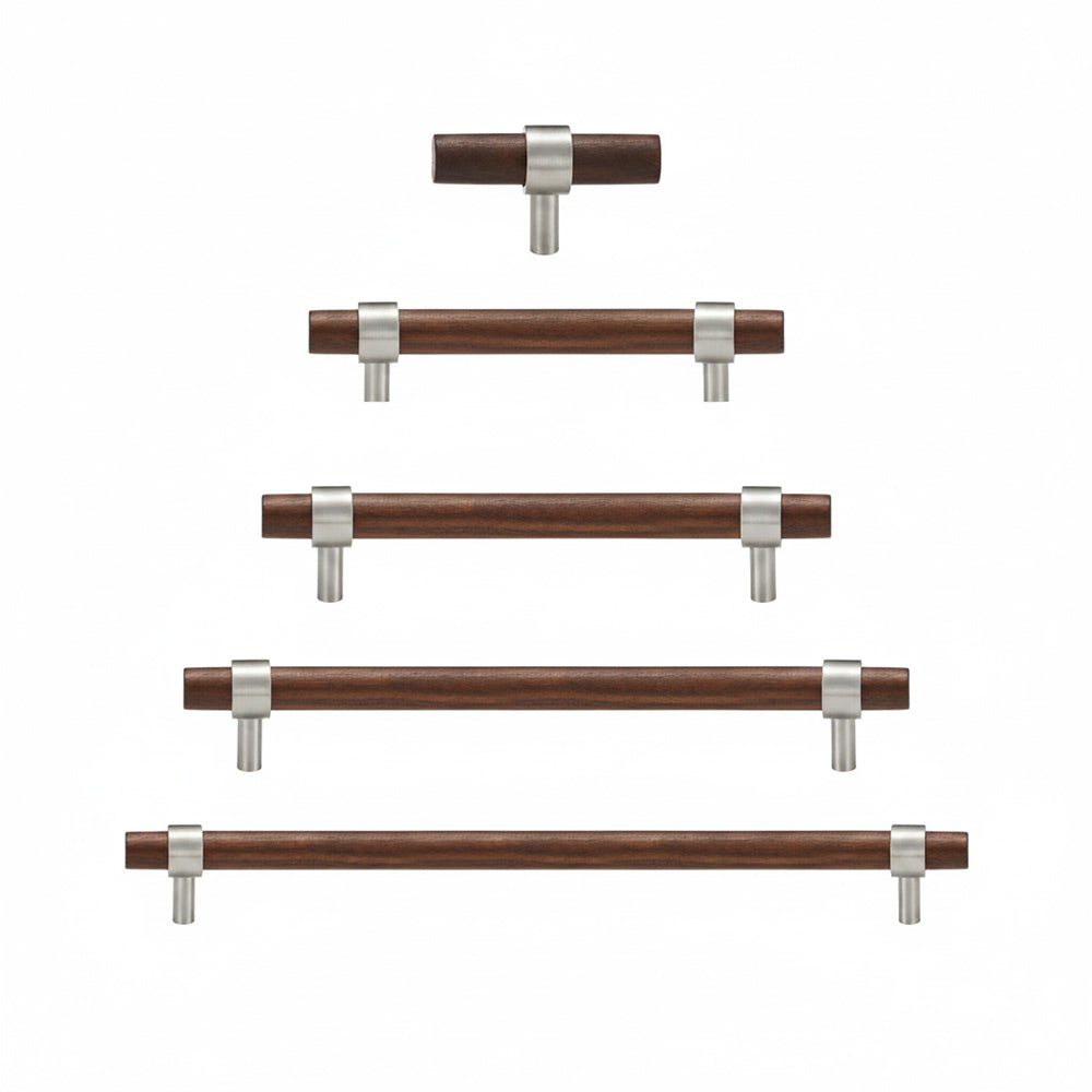 Handle CH025W | Walnut + Nickel