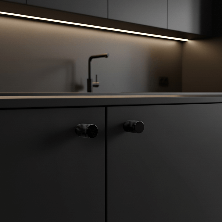 Knob 1040 | Knurled | Black