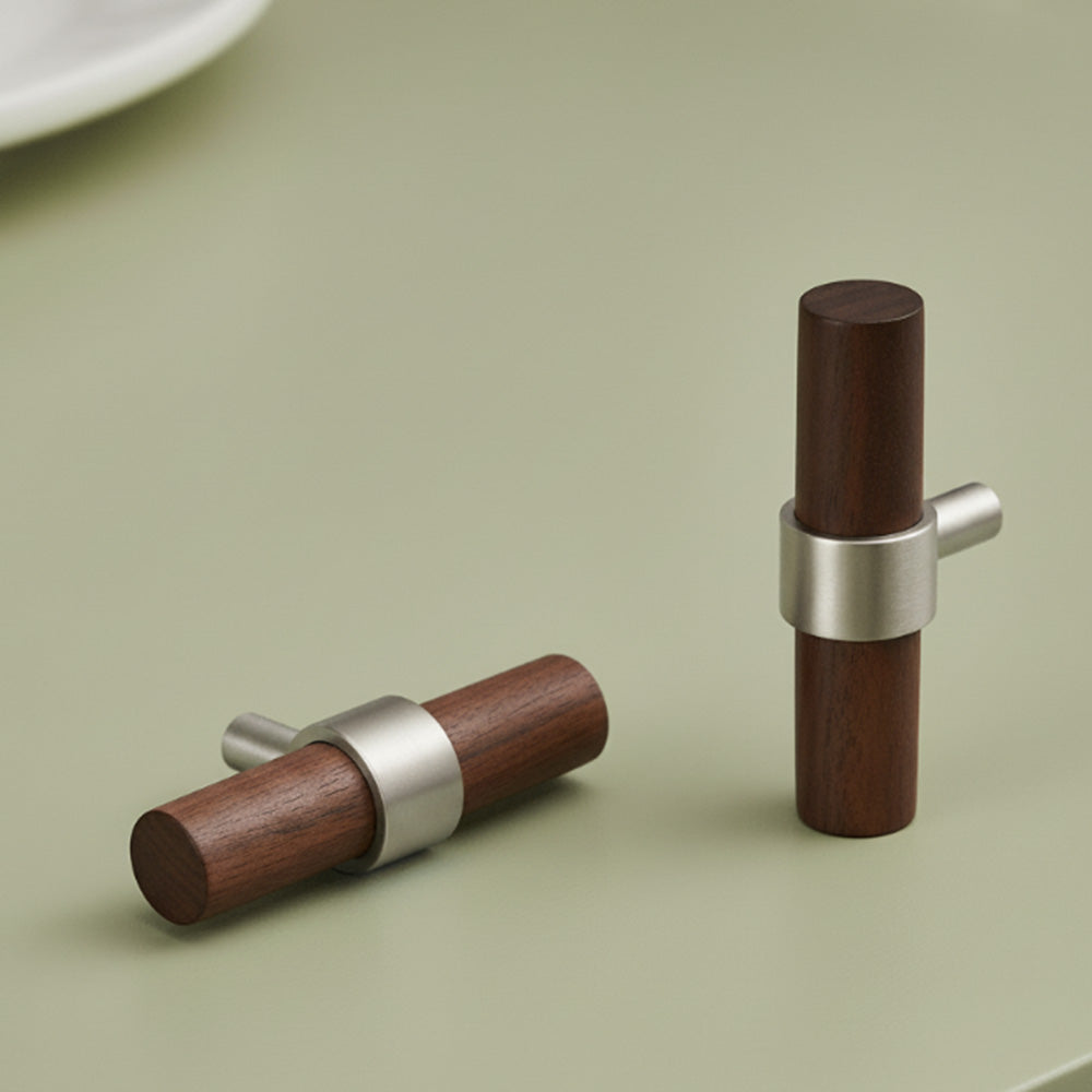 T-Bar CH025W | Walnut + Nickel