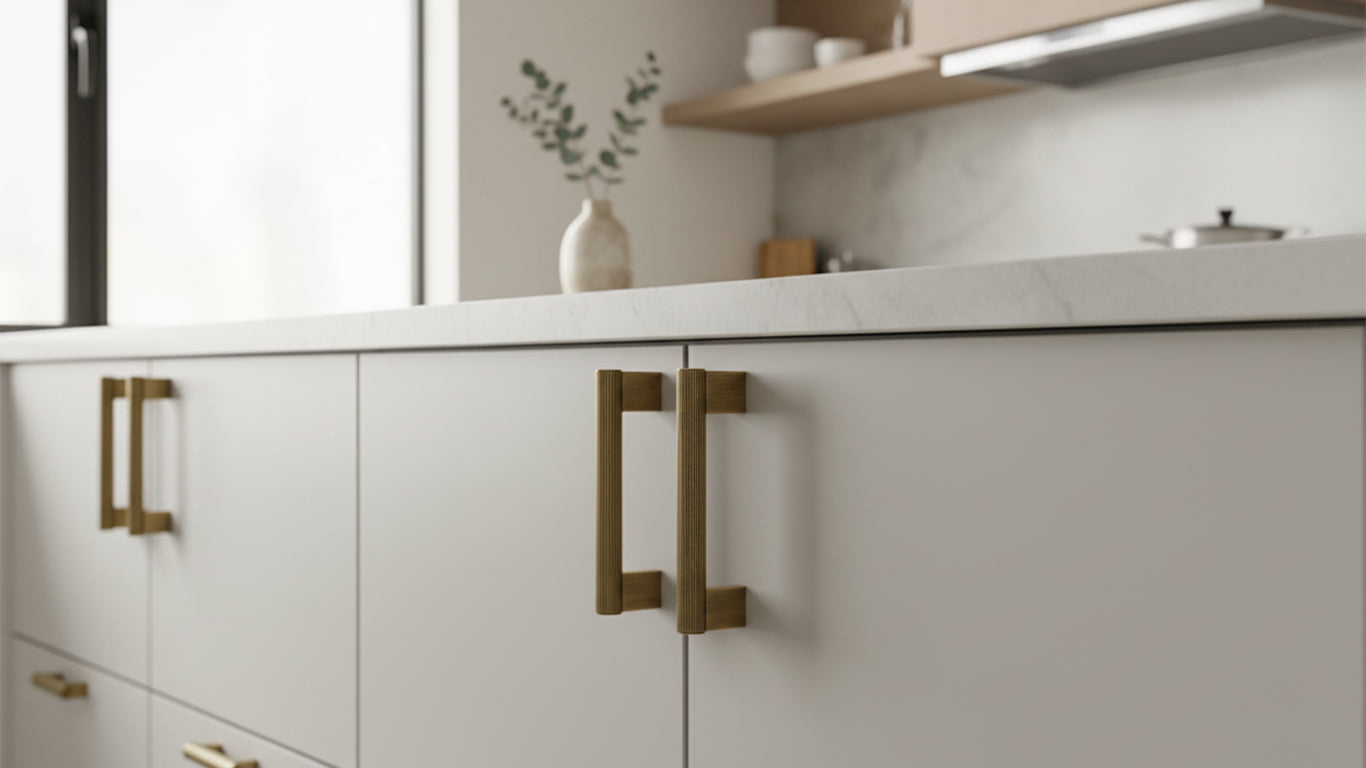 Handle CH052 | Knurled | Antique Brass