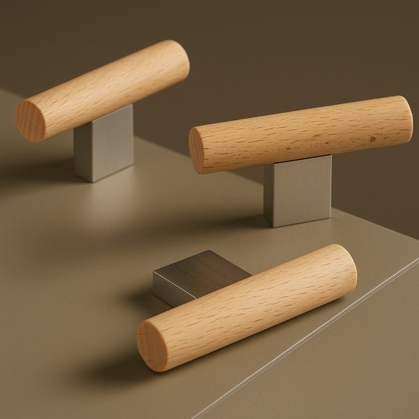 T-Bar CH076 | Buchenholz + Nickel