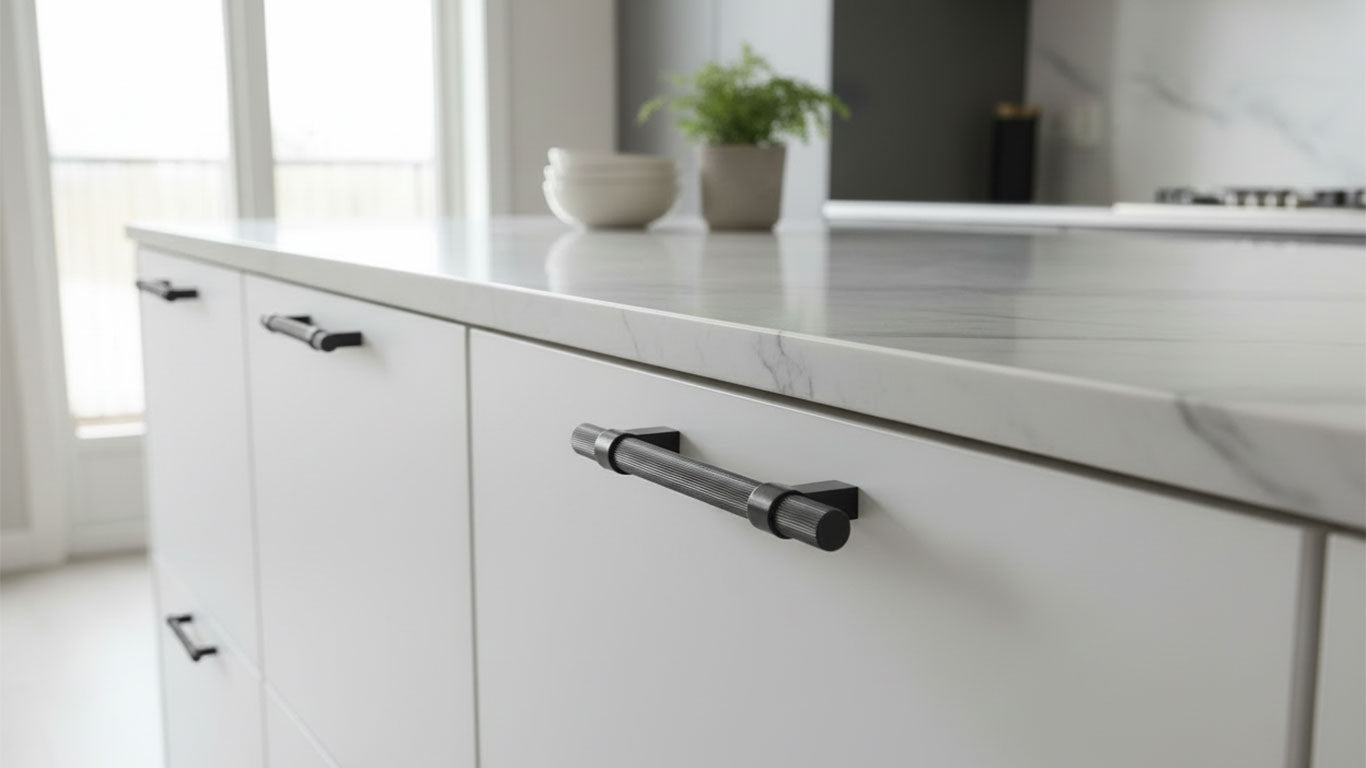 Handtag 3138 | Räfflat | Svart